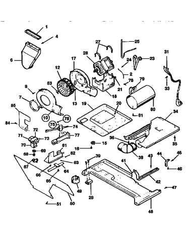 Dryer, motor, blower, belt