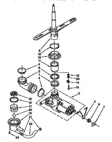 Pump and spray arm