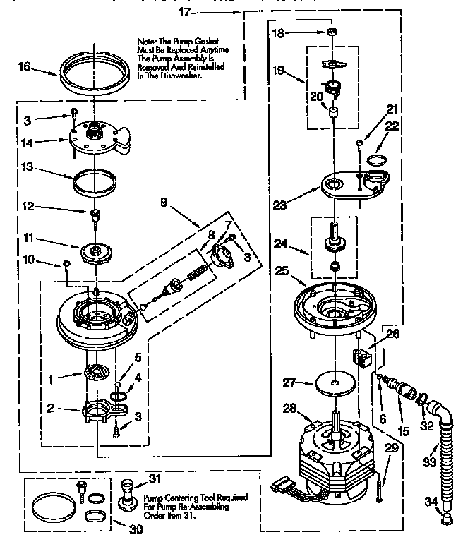 Pump and motor