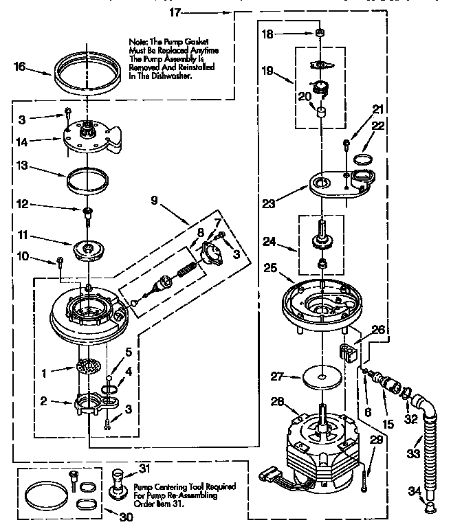 Pump and motor