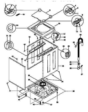 Top and cabinet