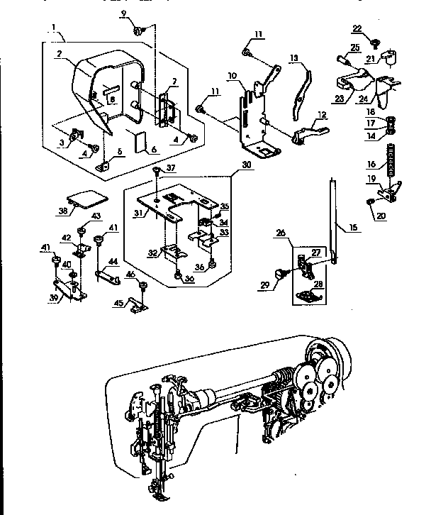 PRESSER BAR AND NEEDLE PLATE ASSEMBLY