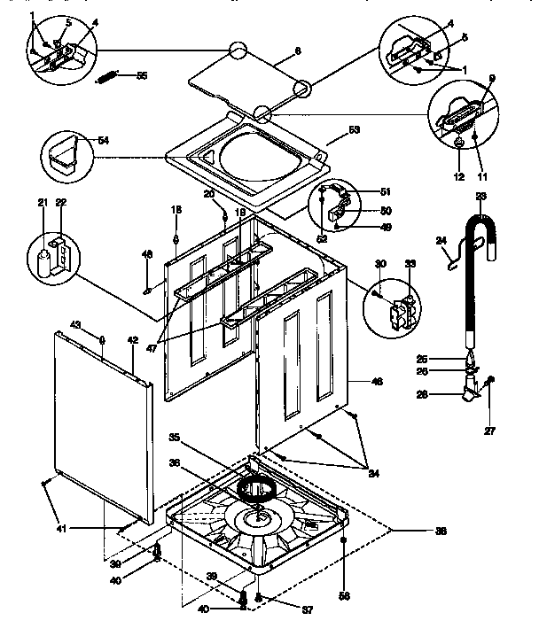 Top and cabinet