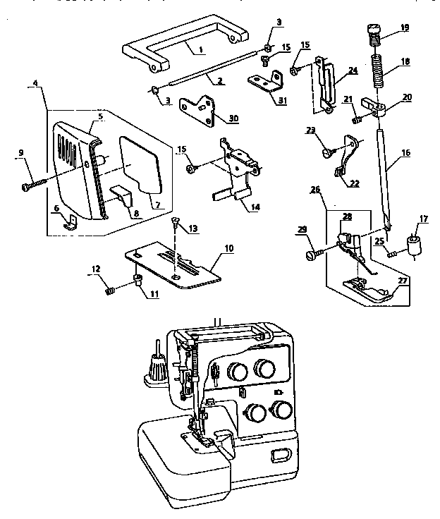 Presser bar assembly