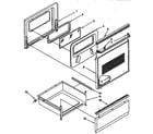 Whirlpool RF315PXYW0 door and drawer diagram