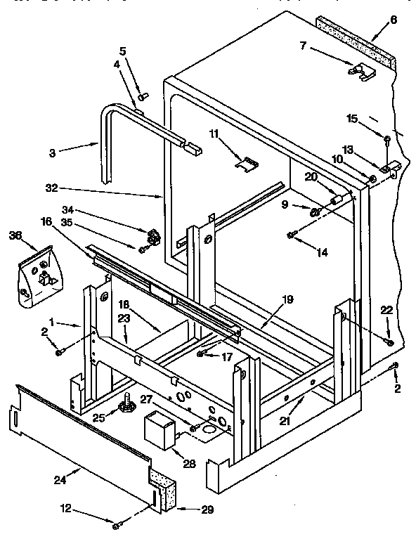 Frame and tank