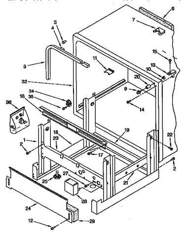 Frame and tank