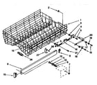 KitchenAid KUDP23HB0 upper rack and track diagram
