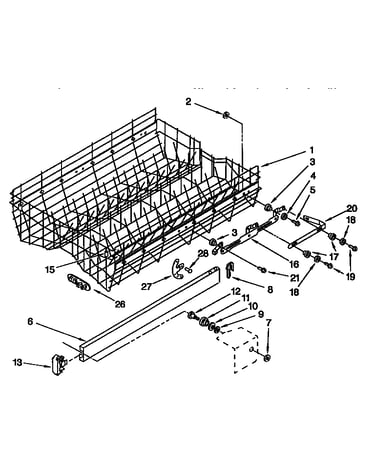Upper rack and track