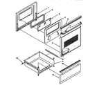 Whirlpool RF315PXYW1 door and drawer diagram