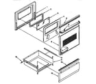 Whirlpool RF315PXYW2 door and drawer diagram