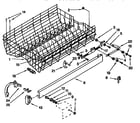 KitchenAid KUDX23HB0 upper rack and track diagram