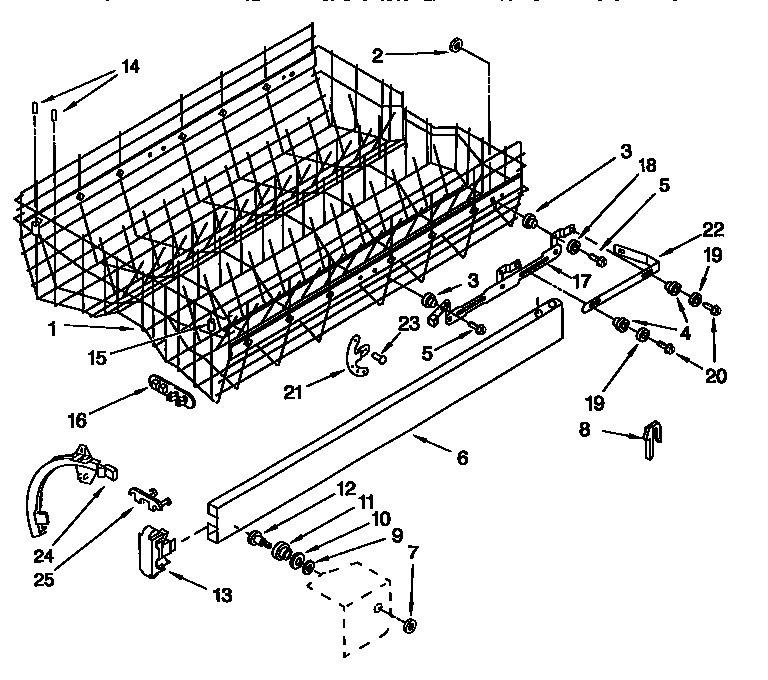 Upper rack and track