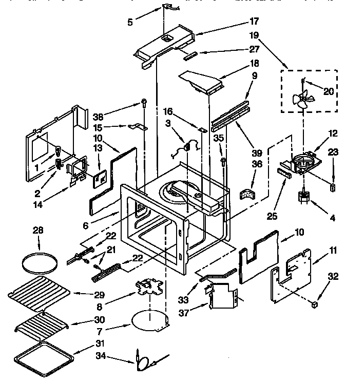 Cabinet and stirrer