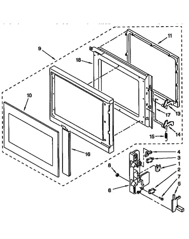 Door and latch