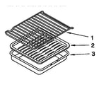 Whirlpool SF387PEYB2 oven rack diagram