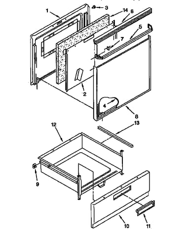 Door and drawers