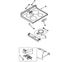 Whirlpool RF364PXYQ3 cooktop diagram