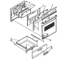Whirlpool RF364PXYW3 door and drawer diagram