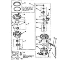 KitchenAid KUDS23HBWH0 pump and motor diagram