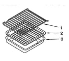 Whirlpool SF387PEYB4 oven rack diagram