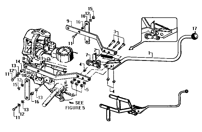 Wheels / tines / pto drive lever and yoke