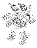 Engines, mower deck and blade assemblies