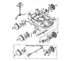 Troybilt 34022 cutting height control and wheel assemblies diagram
