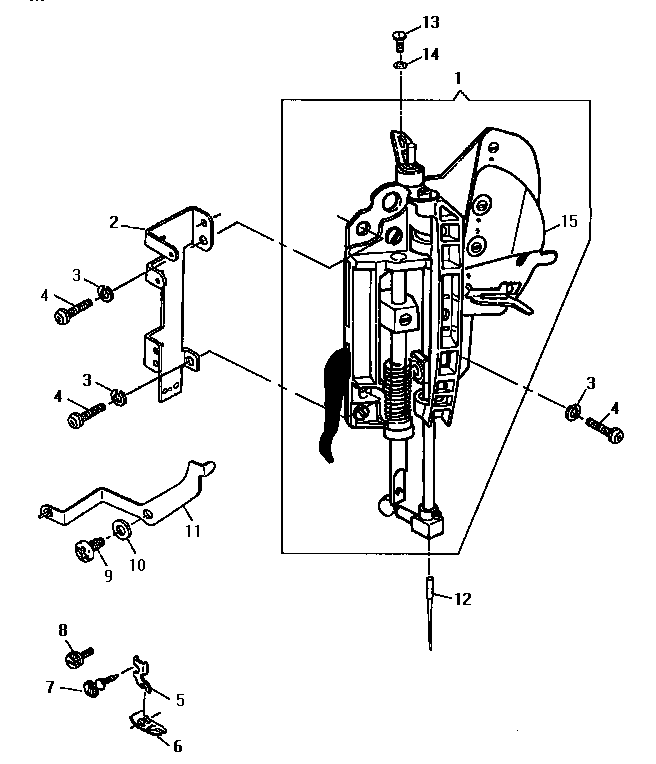 Coaxial presser bar system