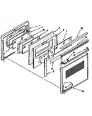 Electric oven door