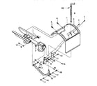 Troybilt 12060 tine hood, depth regulator, and drag bar diagram