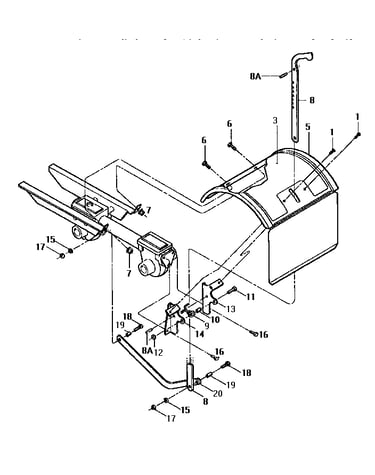 Tine hood, depth regulator, and drag bar