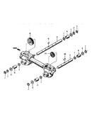 Wheel shaft and tiller shaft assemblies