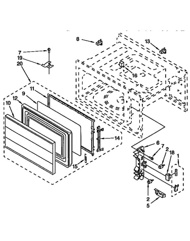 Door and latch