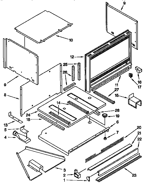 Microwave cabinet and air flow