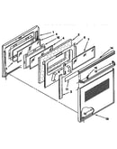 Electric oven door