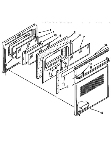 Electric oven door