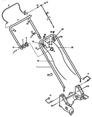 Handlebar and mower controls--models 34020 and 34021
