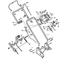 Troybilt 34023 handlebar and mower controls--models 34022 and 34023 diagram