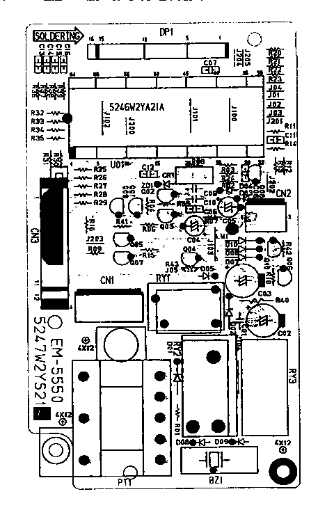 POWER AND CONTROL CIRCUIT BOARD