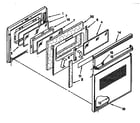Kenmore 6654579390 oven door diagram