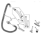 Kenmore 1162407590 hose and attachment diagram