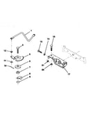 Sector gear/axle support