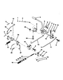 Brake/rear mower lift assembly