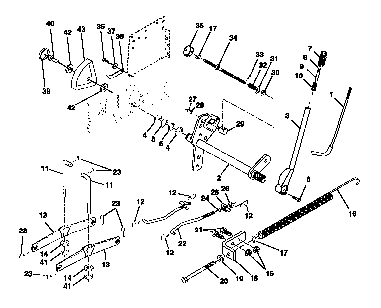 Deck lift assembly