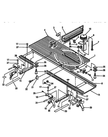 Sliding miter table assembly
