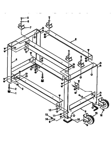 Stand assembly with casters