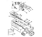 Kenmore 1069545752 motor and ice container diagram