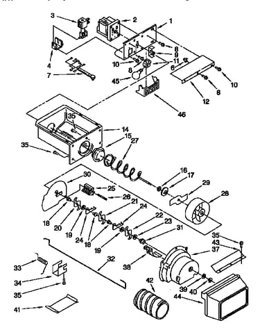 Motor and ice container