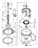 Agitator, basket and tub